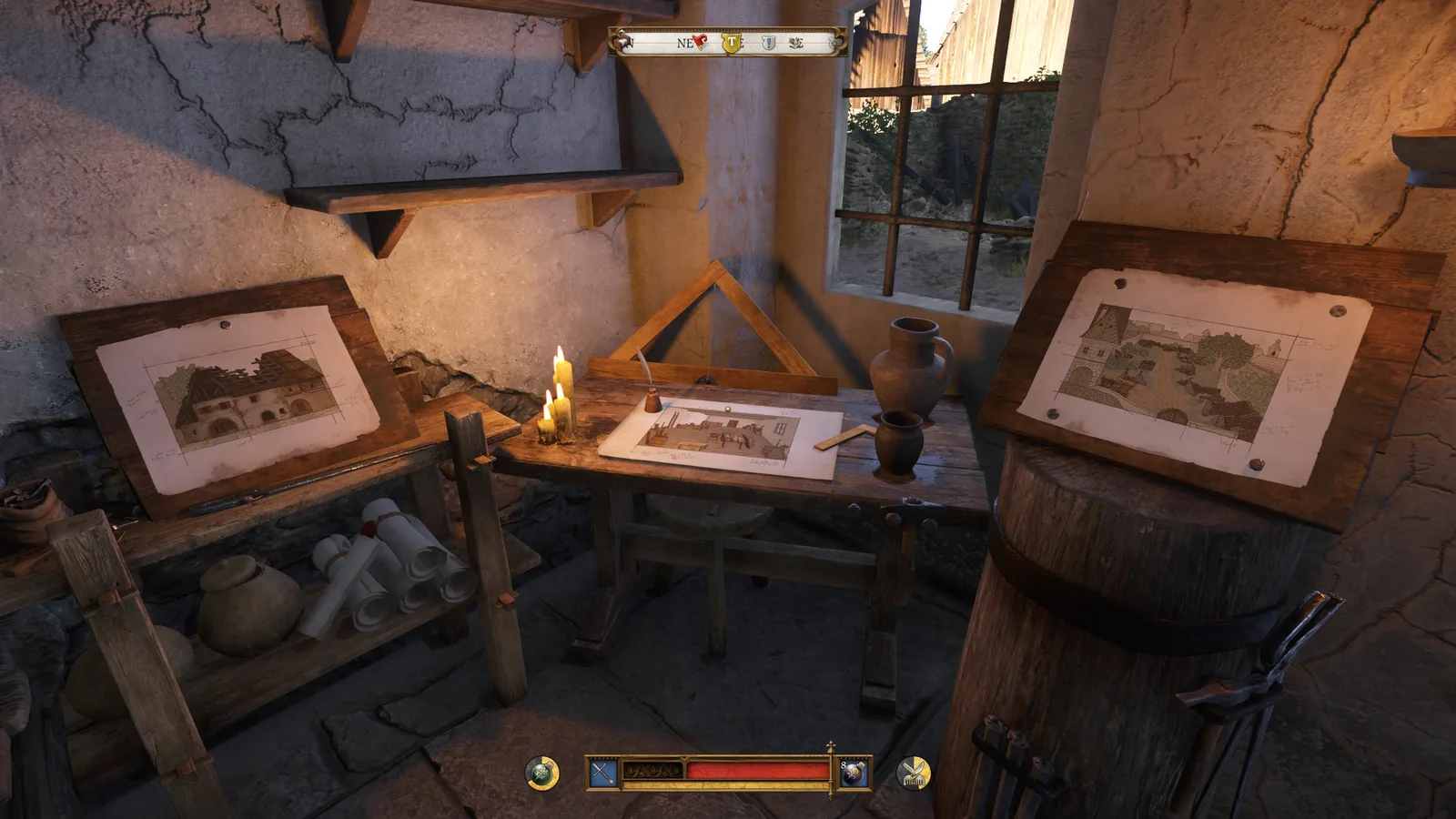 KCD2 Legacy of the Forge Planungstisch mit prestige-gesperrten Hausausbauten