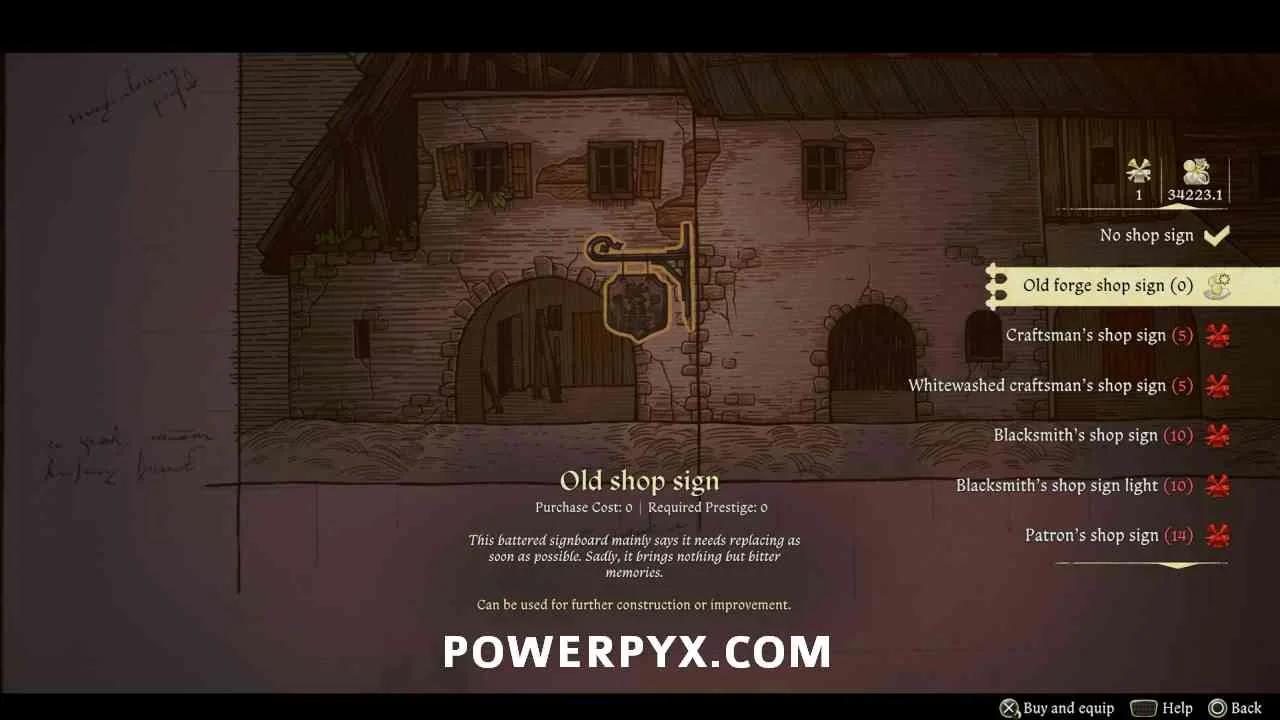 KCD2 Legacy of the Forge: Planungstisch mit Ausbau des Old-Forge-Ladenschilds