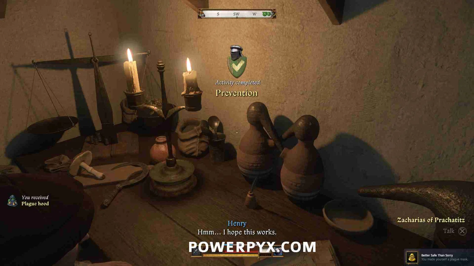 KCD2 Mysteria Ecclesiae: hotová morová kukla po úkolu Prevention