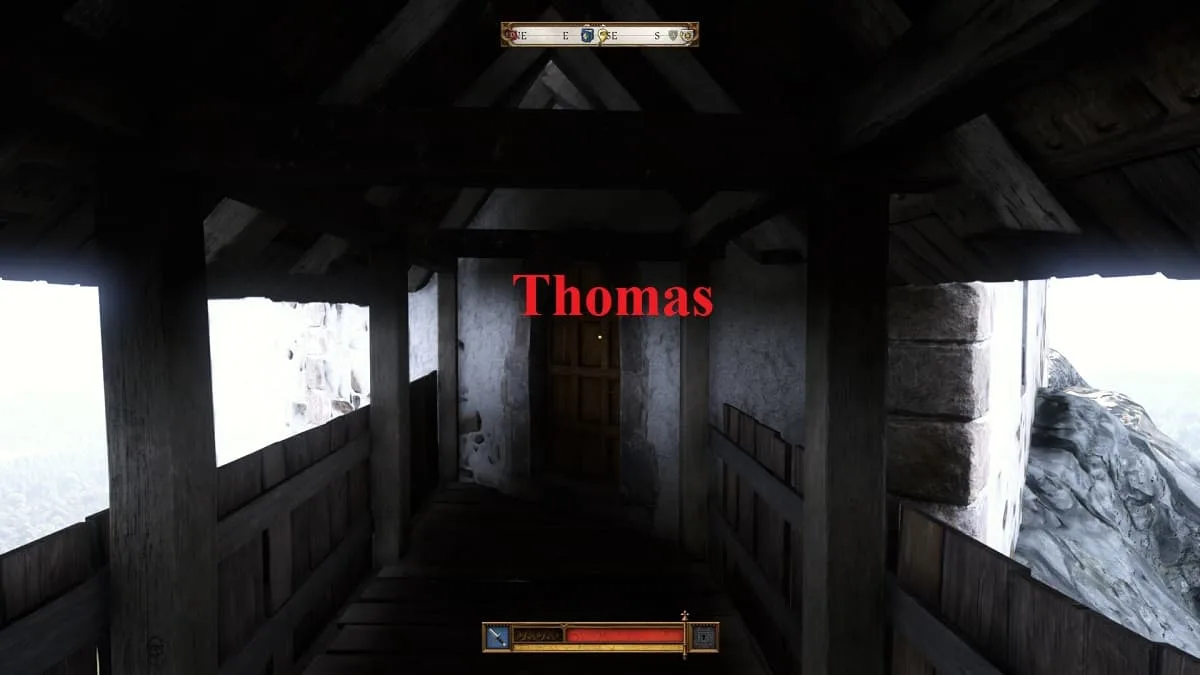 KCD2 Thomas: oberer Holzgang auf dem Weg zur Kapelle