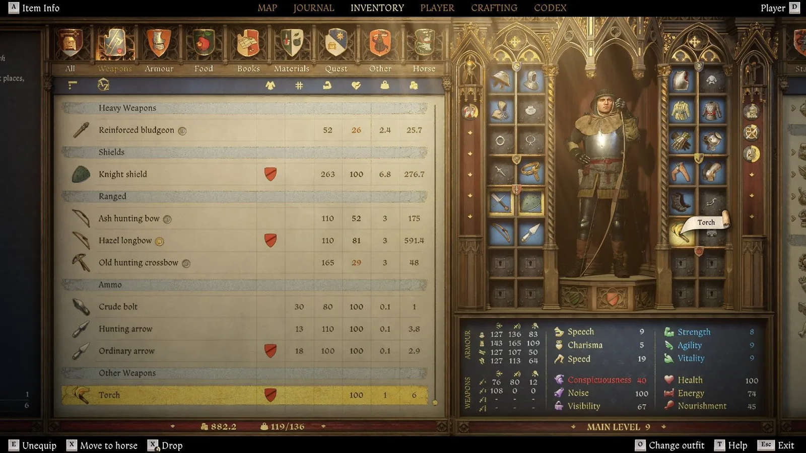 KCD2 torch: torch equipment slot